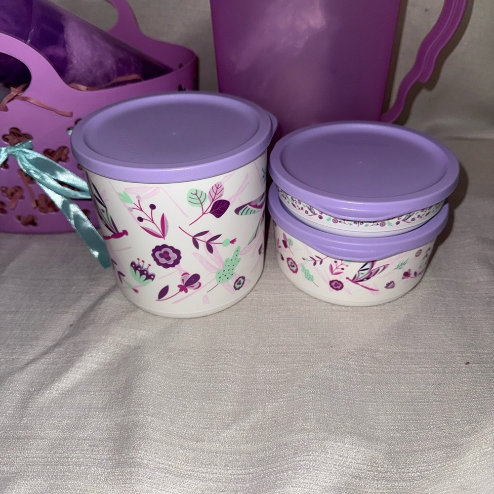 Tupperware Purple Food Storage Set - Picture 3 of 9